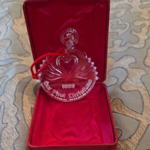 Authentic Waterford "Our First Christmas" 1999 Ornament
